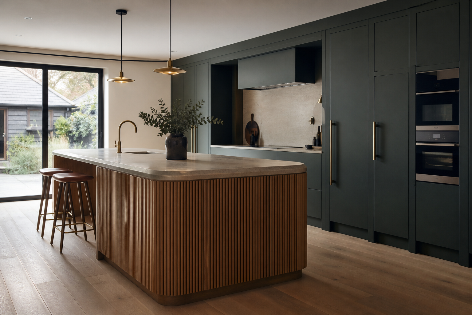 Forest & fluted oak